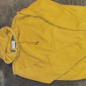 Beautiful Gold Denim and Flower by Ricky Singh hooded sweatshirt